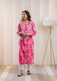 Gosriki Women'S Cotton Blend Chikankari Embroidered Straight Kurta (Zainab Pink-Gs_4Xl_Pink_Xxxx-Large),Pink,4,B0D184D1SN