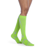 Sigvaris Mens & Womens Motion High Tech Closed Toe Calf High Medical Compression Unisex Socks 2030mmHg Lime Large Medium