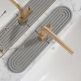 eormoe Kitchen Faucet Mat - Diatomite Splash Guard for Sink, Quick-Drying Water Absorbing Stone Tray [Grey, 17.7 x 3.9]