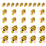 Tiny Resin Bees 30Pcs Small Plastic Flatback Bumble Bee Decor Embellishments for Art Crafts Birthday Party Table Decoration (30)