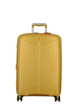 Jump Evae Ev24 Metallic YellowMedium66Cm Expandable Hardsided 8 Wheel Luggage With Tsa Lock, Shoe Pouch, Wet Pouch, Laundry Ba