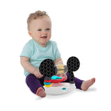 Bright Starts Disney Baby Mickey Mouse Original Bestie 2-In-1 Baby Activity Walker - Easy Fold Frame And Removable -Toy Station,