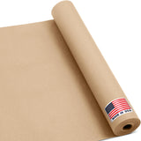 Paclord 18 x 1200 (100 ft) Natural Kraft Paper Roll - USA Made Non-Toxic, Odorless, 100% Recyclable Brown Wrapping Paper for S