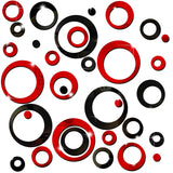Outus 72 Pieces Wall Stickers Acrylic Circle Mirror Removable Round Dots Mirror Wall Decoration Wall Decals Murals for Home Livi