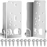 Garage Door Bottom Lifting Brackets, Bottom Brackets for 2 Track with 7/16 Diameter Garage Door Stem Rollers with Bolts