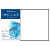 Strathmore Creative Cards, Flourescent White with Deckle Edge, 5x6.875 inches, 50 Pack, Envelopes Included Custom Greeting Car