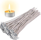 CD10 Soy Wax Candle Wick,100pcs 6 Pretabbed Wicks for Candle Making,Thick Candle Wick with Base