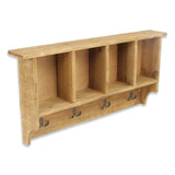 Cheungs Natural Wood Hanging Wall Storage, Brown