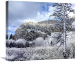 Light Snow Covering Boulder Mountains, Idaho-Canvas Art-22X19.36