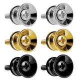 6 Pcs Guitar Strap Button Lock Guitar Strap Locks Pins with Mounting Screws Metal End Pins Anti Slipping Guitar Strap Lock Parts