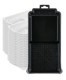 Bates- 4 Inch Paint Tray Set, 41 Pack, 1x 4 Inch Paint Roller Tray, 40x Disposable Plastic Liners, Black and White