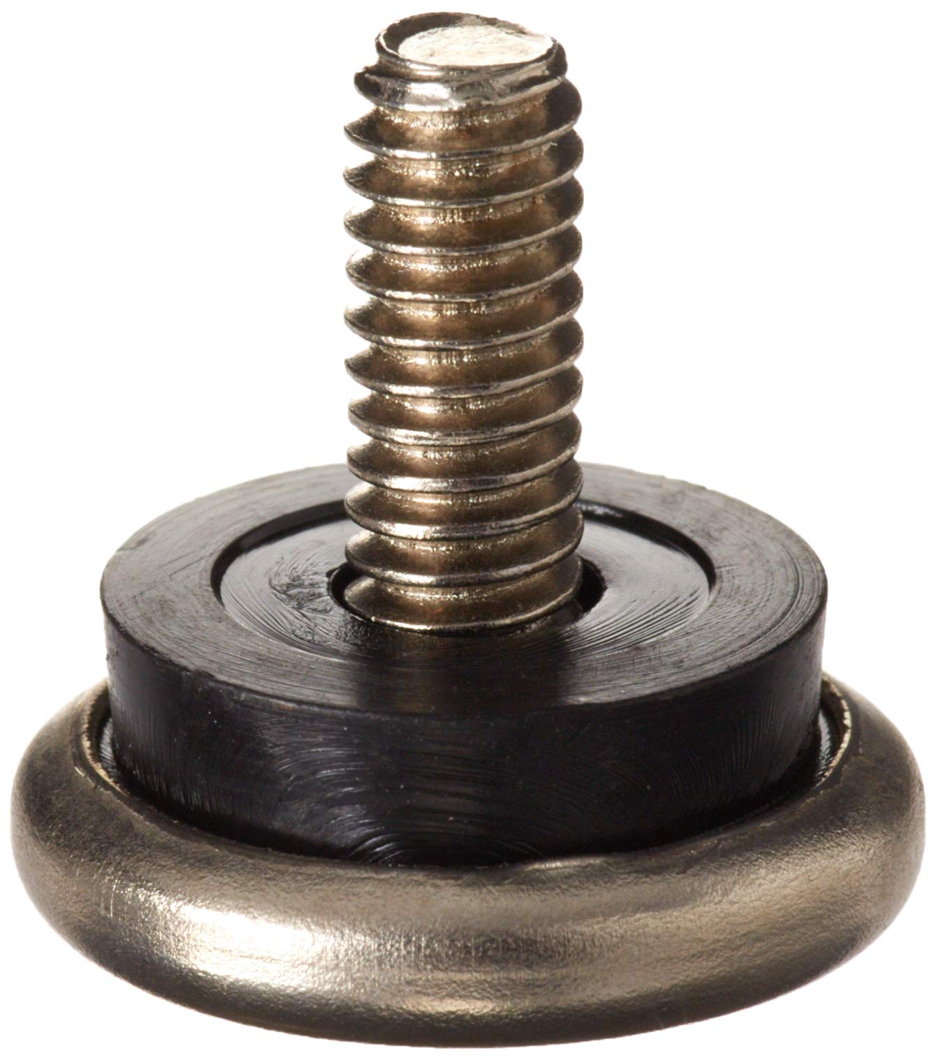 Shepherd Hardware 9449 7/8-Inch Threaded Stem Furniture Glides, 1/4-Inch Stem Diameter, Metal Base With Rubber Cushion, 4-Pack,S