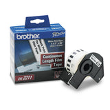Brother Genuine DK2211 Continuous Length Black on White Film Tape for Brother QL Label Printers, 1.1 x 50 (29mm x 15.2M), 1 R