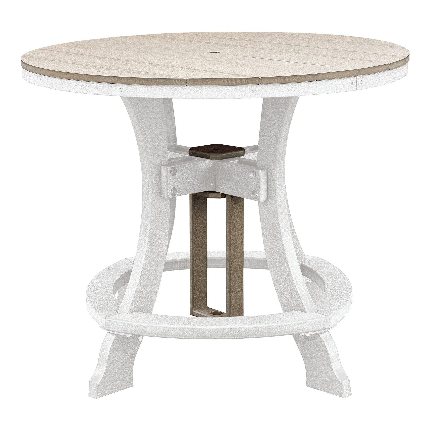 American Furniture Classics Counter Height Dining Table, Weatherwood On White