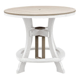 American Furniture Classics Counter Height Dining Table, Weatherwood On White