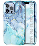 Btscase Compatible with iPhone 13 Pro Max Case 6.7 Inch 2021,Marble Pattern 3 in 1 Heavy Duty Shockproof Full Body Rugged Hard P