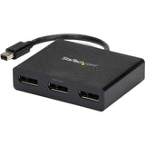 StarTech.com 3Port Multi Monitor Adapter Mini DisplayPort to DisplayPort MST Hub, Dual 4K30Hz & 1x 1080p Video Splitter for