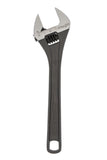 Adjustable Wrench, 12 in., Black, Plain