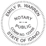 MaxMark Round Notary Pre-Inked Stamp for State of Idaho