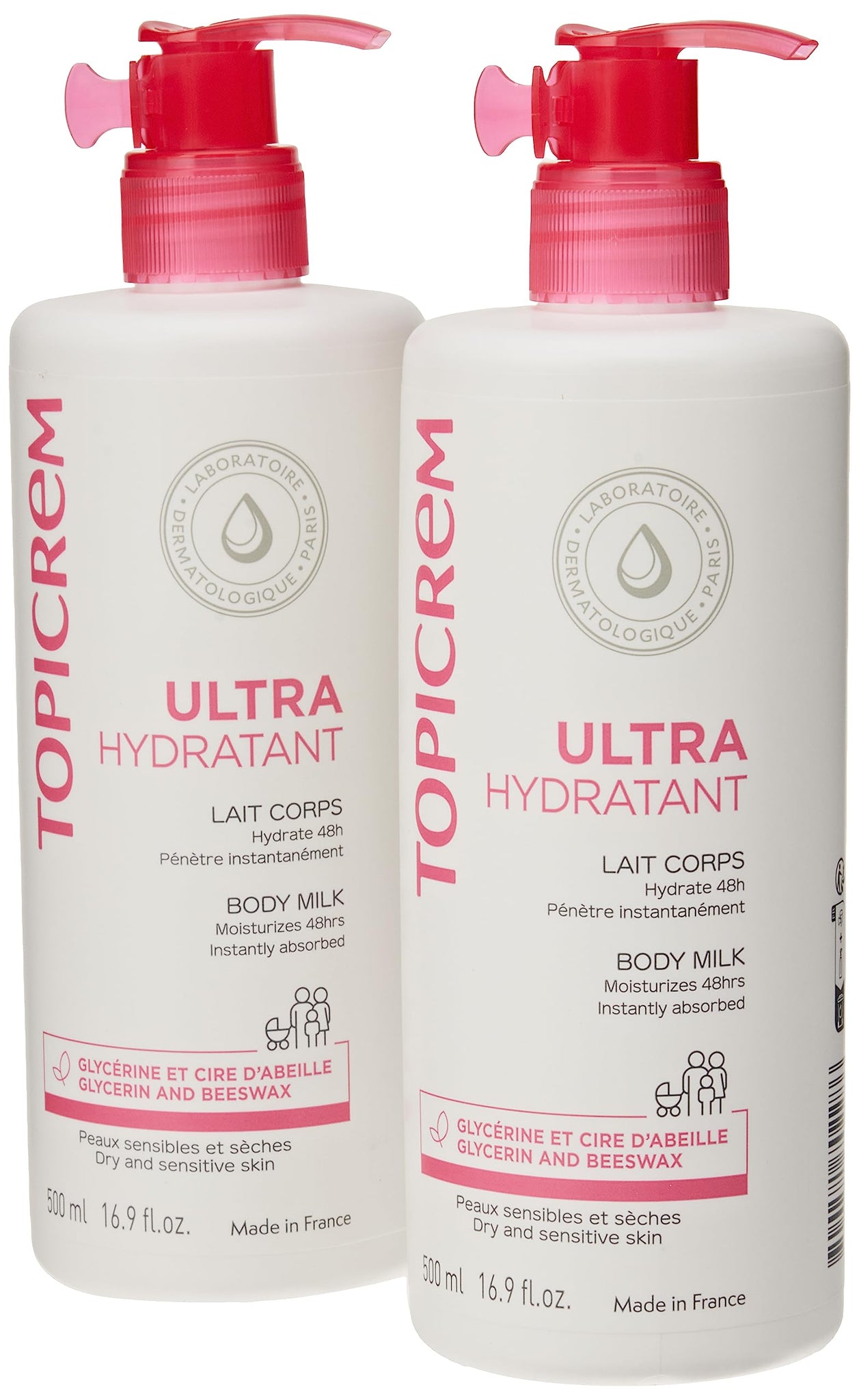 Topicrem Ultra-Moisturizing Body Milk 2 x 500ml