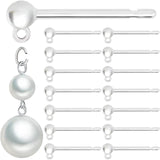 30pcs Safety Non-Allergenic Plastic Earring Posts Ear Wire Anti Allergy Posts Earring Findings DIY Jewelry Making for Sensitive 