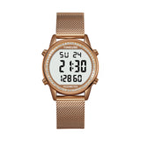 TIMEURE Womens Step Counter Pedometer Watch Crystal Stone, No App, No Charging Needed for Step, Calorie, Distance Tracking, Ala