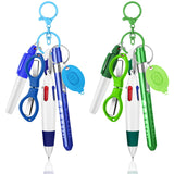 12 pcs Nurse Pen Set Two Colors Blue Green Include Permanent Marker Pen Pen Lights for Nurses Retractable Ballpoint Pen Nursing 