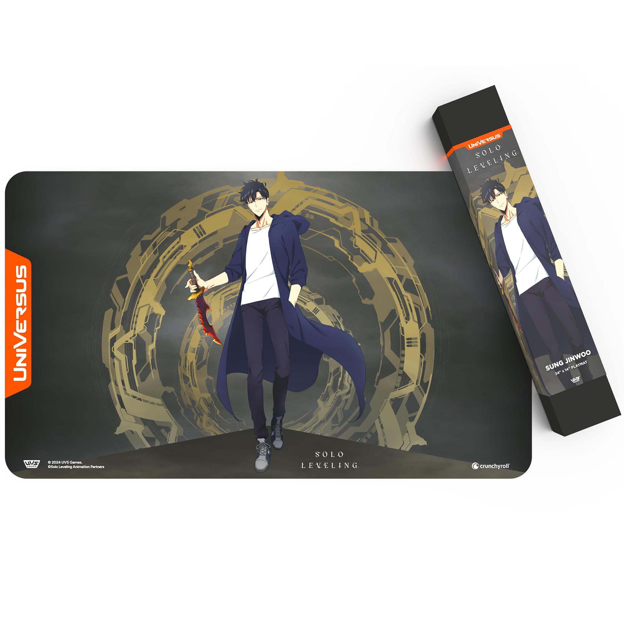 UniVersus: Solo Leveling: Sung Jinwoo Playmat - 24 x 14 Neoprene Mat, Non-Slip Back, Tabletop Card Game Accessory, UVS Games, Of