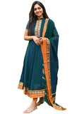 Gosriki Women'S Rayon Viscose Solid Anarkali Kurta With Dupatta (Samuti Kerosin-Gs_L_Sky Blue_Large),Sky Blue,,B0DV4F3MLF