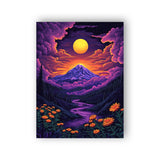 Wergund Diamond Art Mountains, Diamond Art Kits for Adults Moon Flower, Diamond Painting Full Drill Crystal Rhinestone Embroider