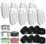 Rellaty Cat Water Fountain Stainless Steel 8 Filters Replacement & 8 Pre-Filter Sponges