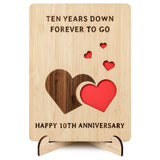 Mum Birthday Card, Mothers Day Card, Handmade Wooden Greeting Card for Mum Birthday Mothers Day Gifts, Sending Love and Apprecia