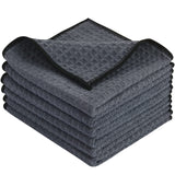 KinHwa Dish Cloths Microfiber Dish Rags for Washing Dishes Kitchen Dishcloths Absorbent 12inch x 12inch 6 Pack - Gray