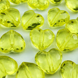 YHYPOCI 20pcs Acrylic Heart Beads 30mm Heart Shape Loose Bead for Making Bracelet Necklace Jewelry Making Craft(Lemon Yellow)