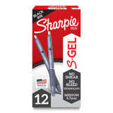 Sharpie S-Gel Gel Pens, Blue Barrel, Medium Point (0.7mm), Black Gel Ink Pens, 12 Count - Home, Office, School, Journaling, Writ