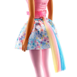 Barbie Dreamtopia Unicorn Fashion Doll With Blue & Purple Hair Wesring Removable Skirt & Accessories Including Pink Unicorn Head