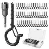 Giptime Q-Hanger Hooks Outdoor String Lights - 50 Pack Hanger Hooks, Outdoor Wire and New Year Party, Fairy Lights Plants Wind C