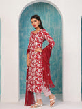Gosriki Women'S Cotton Blend Straight Printed Kurta With Pant & Dupatta (Mei Red-Nd-Gs_3Xl_Red_Xxx-Large),Red,3,B0D4J7NJTH