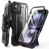 SUPCASE for iPhone 16 Case with Screen Protector (Unicorn Beetle Pro), [Built-in Stand & Belt-Clip] [Military-Grade Protection] 