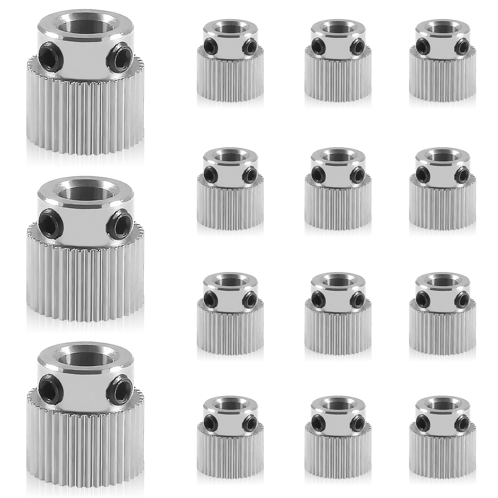 15Pcs Extruder Wheel Gear 3D Printer Parts 36 Teeth Gear Stainless Steel Extruder Gear Compatible for CR-10, CR-10S, S4, S5, End
