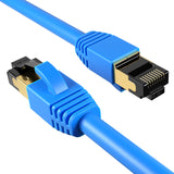 Cables Direct Online Cat8 Blue 75FT SFTP Ethernet Patch Cable 40Gbps 2000Mhz Connection 26AWG Shielded Copper RJ45 Connectors fo