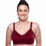 Trylo Riza Superfit Women'S Non Wired Non Padded Dual Layered Premium Fabric Bra Available In C To G Cups Sizes 32 To 42 & Available In 8 Color Ruby,RUBY,38,B09FY2KBQ3