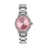 Sonata Poze 6 Chrome Calling Quartz Pink Round Dial Women'S Watch | Stainless Steel Strap Material | Watches For Women Analog - 