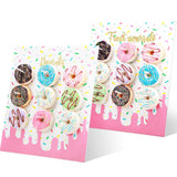 Yerliker 2 Pieces Donut Display Stand, Reusable Donut Holder Board, Party Wall Bagel Boards for Christmas Wedding Birthday Treat