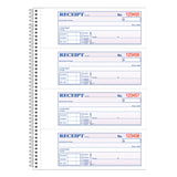 Adams(R) Carbonless 2Part Spiral Money/Rent Receipt Book, 7 5/8in. x 11in., Book of 200 Sets, SC1182
