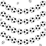 Outus 4 Pieces Soccer Party Decorations Soccer Banner Soccer Ball Garland Soccer Bunting Banners with 32 Pcs Football Pattern De