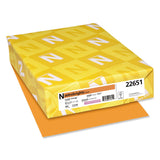 Neenah Paper 22651 Color Paper, 24lb, 8 1/2 x 11, Cosmic Orange, 500 Sheets