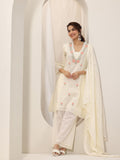 Libas Women'S Pure Cotton Embroidered Kurta Sets (99416_Off White_Xl)