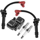 Caltric Ignition Coil & Spark Pluges Compatible with Polaris RZR XP 4 1000 2015-2018 2020-2021 / RZR RS1 2018-2020