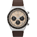 Timex Diver Inspired Analog Watch For Man With Rose Gold Round Dial & Black Leather Strap Band Water Resistant Men'S Wrist Watch